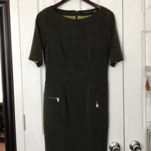 Olive green Marc New York sheath dress sz 4